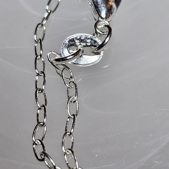 Rainbow Moonstone Silver Necklace - Picture 5 of 5